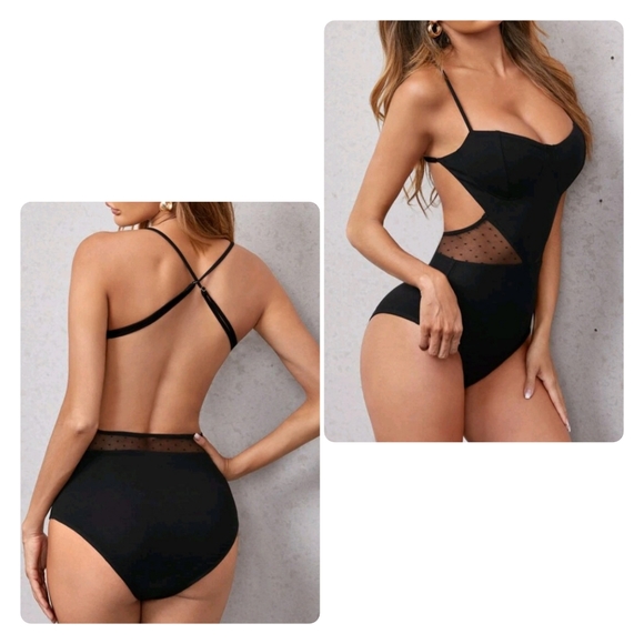 Sheer Crisscross Bodysuit - Picture 3 of 8